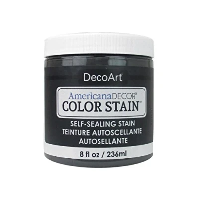 Image of DecoArt Americana Decor Color Stains 8oz Charcoal, 7.23 x 6.98 7.62 cm