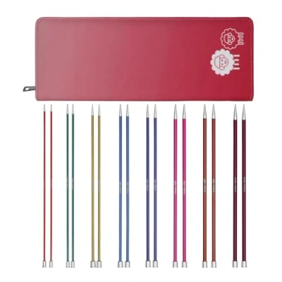 Image of KnitPro Single Pointed Knitting Needle Set Zing (25cm) 2.50 6.00mm