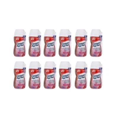 Image of Ensure Plus Fibre Strawberry (Bottle) 200ml Multipack (12)