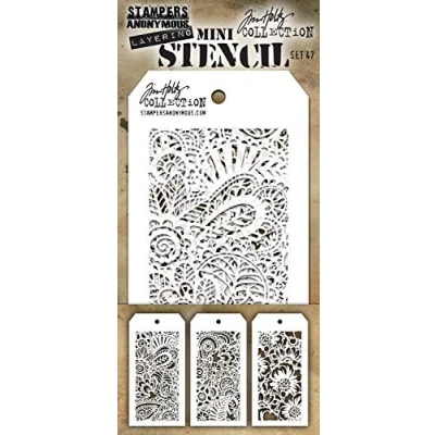 Image of Tim Holtz Stampers Anon Mini Stencil, Set #47, One Size