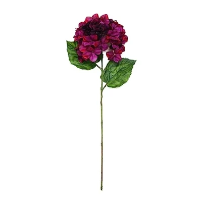 Image of Ferris Heart Sloane Luxury Artificial Plum Hydrangea Stem 67cm tall