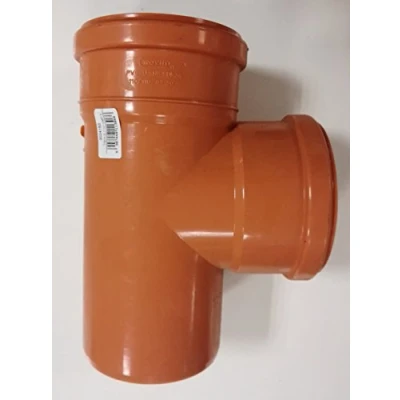 Image of Soil Pipe Branch 110 mm with a 90 Degree Inlet Underground Brown Push Fit