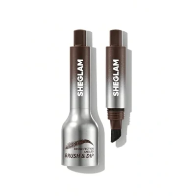 Image of SHEGLAM Brow Fection Angled Brush &amp; Dip Upgraded Microblading Eyebrow Pen Long Lasting Waterproof Easy To Color Chocolate