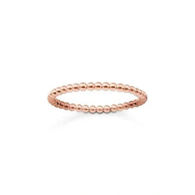 Image of Thomas Sabo &quot;Dots&quot; Gold Plated Rose Ring, (Size:52)