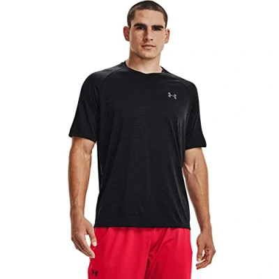 Image of Under Armour Men&#039;s Tech 2.0 V neck T shirt Short Sleeve, Black (001 Graphite, XXL UK