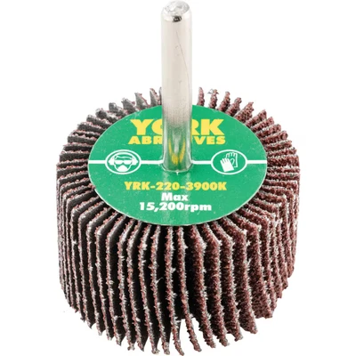 Image of York 50 X 30MM Flap Wheels Aluminium Oxide 6.0MM Shaft P40