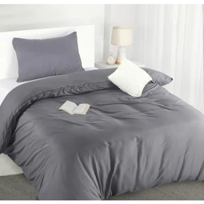Image of Utopia Bedding Single Duvet Cover Set Soft Microfibre Polyester with Pillow case Quilt (Grey)