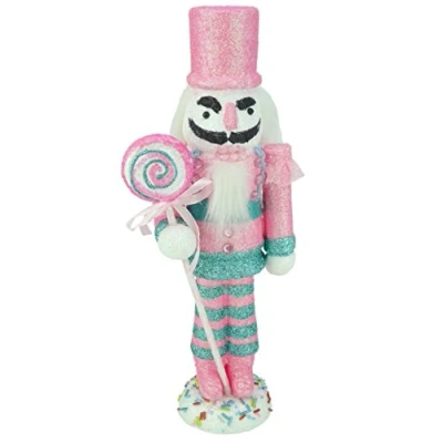Image of Christmas Concepts® 30cm (12&quot;) Glitter Foam Nutcracker Soldier Decoration Decorations (Pink)