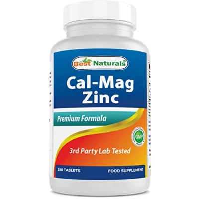 Image of Best Naturals Calcium Magnesium Zinc Essential Mineral Complex 180 Tablets