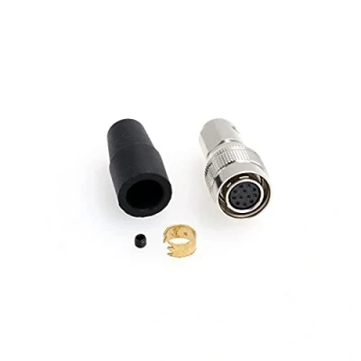 Image of SZRMCC Hirose HR10A 10P 12S 12 Pin Female Push Pull Self Locking Connector Plug for Sony Basler CCD GIGE Industrial Camera (12 Pin, Female)