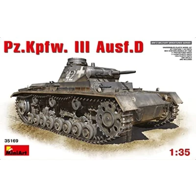 Image of Miniart 1:35 Scale Pz.Kpfw.III Ausf.D Plastic Model Kit