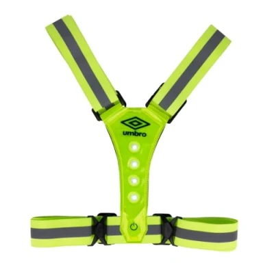 Image of Umbro Hi Vis Running Vest High Reflective Gear Safety with Lights 8 LEDs Adjustable