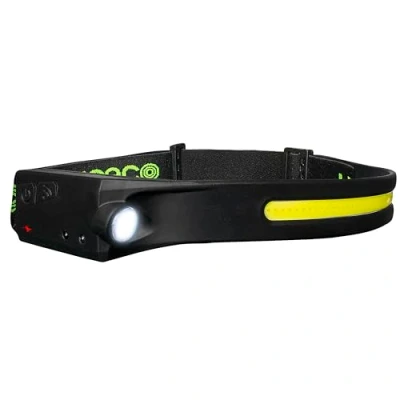 Image of Luceco Flexible Headtorch with Motion Sensor 350Lm+150Lm USB Rechargeable