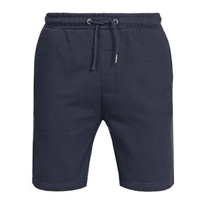Image of Brave Soul Men&#039;s Sweat Shorts, Bermuda Fleece Shorts with Drawstring, Dark Blue Small