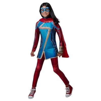 Image of Rubie&#039;s 3014665 6 Ms Marvel Child Costume, Girls, Multicoloured, 5 Years