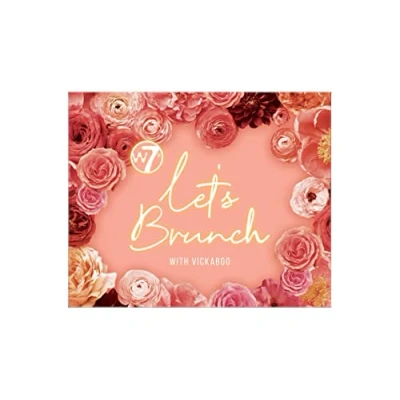Image of W7 Let&#039;s Brunch With Vickaboo Eyeshadow Palette 12 Colours: Pinks, Browns, Golds, Oranges Mattes, Metallics, Glitters Vegan, Cruelty Free Makeup by Cosmetics