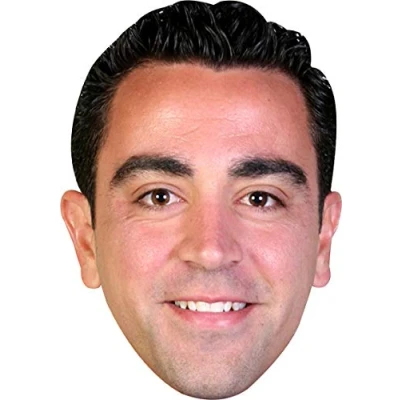 Image of FoxyPrinting Xavi Footballer Celebrity Cardboard Party Face Mask Fancy Dress