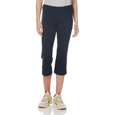 Image of Jockey Women&#039;s Active Cotton Stretch Slim Flare Capri Yoga Pants, Dark Navy, S