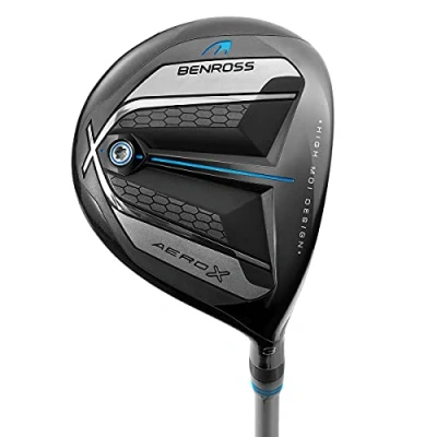 Image of BENROSS AERO X Mens Lightweight Stainless Steel and Graphite Combo Fairway Wood Male Golf Club BLACK Right Hand 15 Degree Lite Shaft