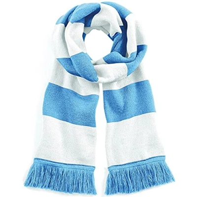 Image of Beechfield Stadium Scarf, Multicolour (Sky Blue/White 00), One (Size:One Size)