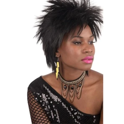 Image of Bristol Novelty BA3554 80s/Rave Earrings. Yellow, Women