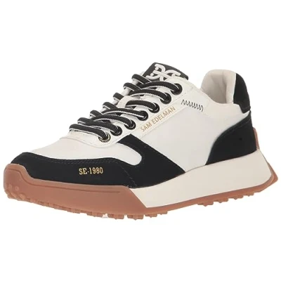 Image of Sam Edelman Women&#039;s Layla Sneaker, Black/White, 4 UK