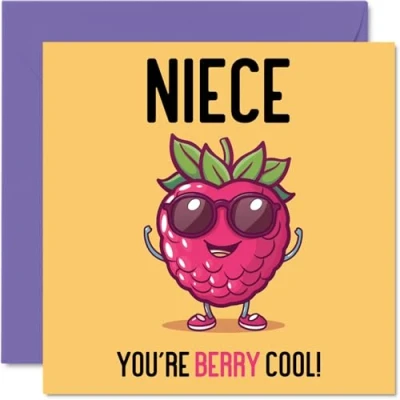 Image of Birthday Cards for Niece Berry Cool Funny Happy Card from Uncle Auntie Aunt, Gifts, 145mm x Joke Greeting Women Her