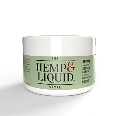 Image of Hemp &amp; Liquid Store Retinol Cream with Jojoba Oil Skin Care Anti Ageing CBD 100ml Tub