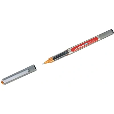 Image of Uni ball eye fine UB 157 rollerball pen ORANGE liquid ink colour x 1 single