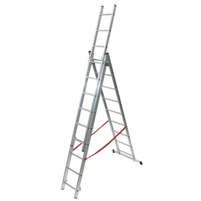 Image of TB Davies 2.6m/8.53ft STILO 3 Section Combination Ladders, Staircase Ladder, Extension Extended A Frame Ladder In One, Length 5.94m/19.48ft