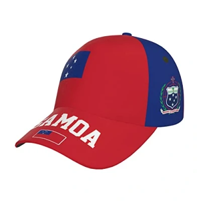Image of 351 Women Men Baseball Cap Samoa Flag Samoans Sun Hat Low Profile Vintage Hip Hop for Fishing Hiking
