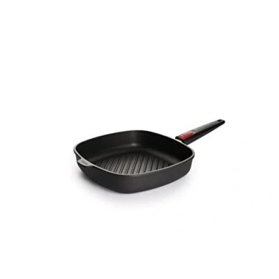 Image of Woll Titanium Nowo 1628 1IL Induction Steak Pan 28 x cm 5 Ridged Base with Removable Handle
