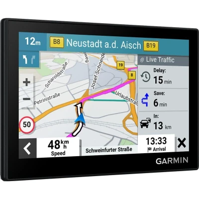 Image of Garmin Drive 53, GPS Sat Nav, 5&quot; display, Full EU Mapping, Driver Alerts, TripAdvisor feature, Environmental Zone guidance, Live Traffic and Weather via app, USB C connection