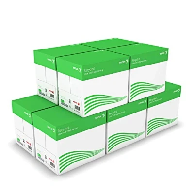 Image of Xerox recycled ISO 70 light grey Paper 80 g/m² A4, 10 Boxes, 50 Reams of 500 Sheets 25,000 Sheets, White,499638X10