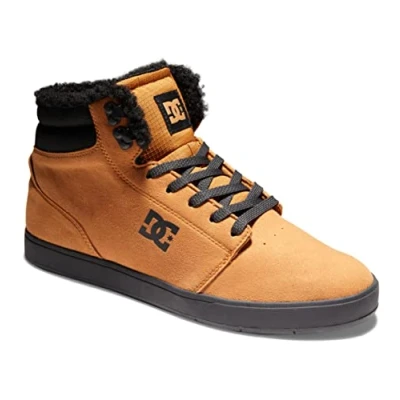 Image of DC Shoes Crisis Hightop trainers, Size: 10, Wheat/black Leather