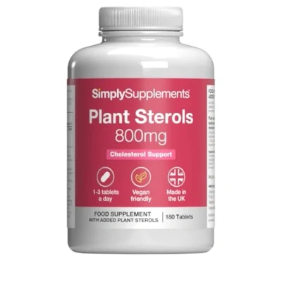 Image of Plant Sterols 800mg with Beta Sitosterol 360 Vegan Tablets = Up to 4 Months&#039; Supply Helps Maintain Normal Cholesterol Levels &amp; Vegetarian Friendly Manufactured in The UK