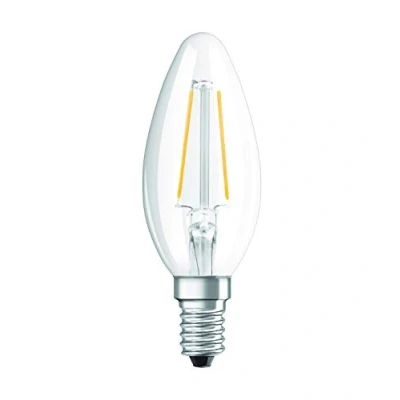 Image of OSRAM LED Retrofit classic B / lamp, mini candle shape: E14, 2.10 W, 220…240 V, 25 W replacement, clear, Warm White, 2700 K, 1pack