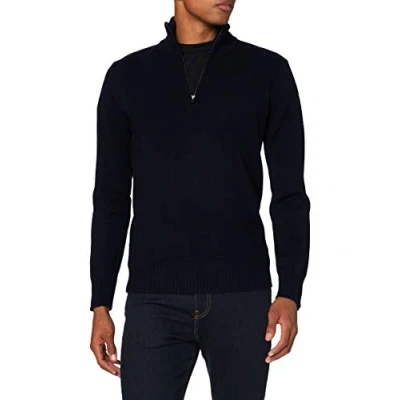 Image of Schott NYC Men&#039;s Pllance2 Pullover Sweater, Navy, Medium
