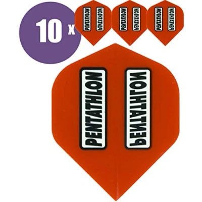 Image of abcdarts Unisex Adult Pentathlon Classic Dart Flights, Red, EU