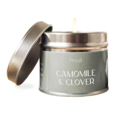 Image of Pintail Candles Classic Tin (Camomile and Clover Home Fragrance) Scented Long Burning (35 Hour Burn Time), Hand Poured Gifts for Women Genuine Candle Gift