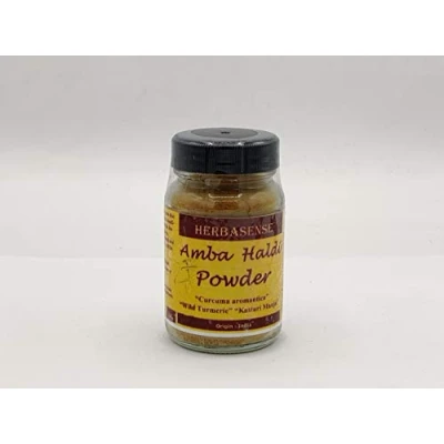 Image of Herbasense Amba Haldi Powder / Kasturi manjal Curcuma Aromatica Jar (30g)