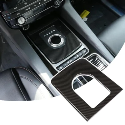 Image of DIYUCAR Carbon Fiber Style for Jag XE F Pace X761 Car ABS Plastic Center Gear Shift Cover Trim Accessories