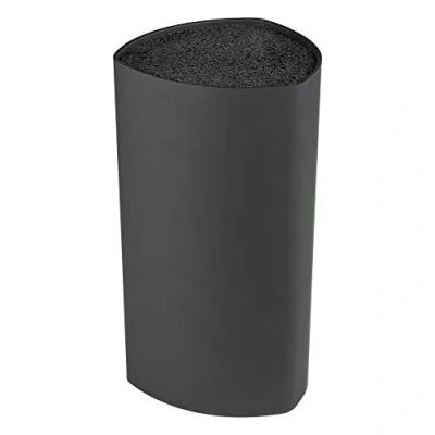 Image of Grunwerg BLK 212BK Triangular Fibre Knife Block, Plastic, Black