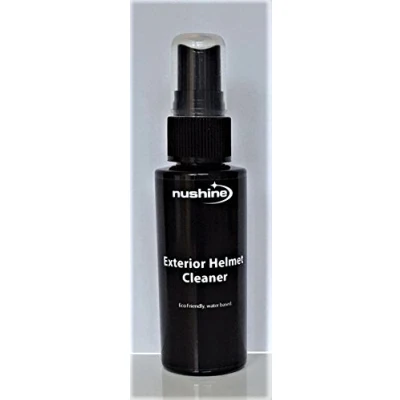 Image of Nushine Exterior Helmet Cleaner 50ml works on Motorcycle Helmets, Bike Helmets and Safety (Ecofriendly, Water Based Solvent Free formula)
