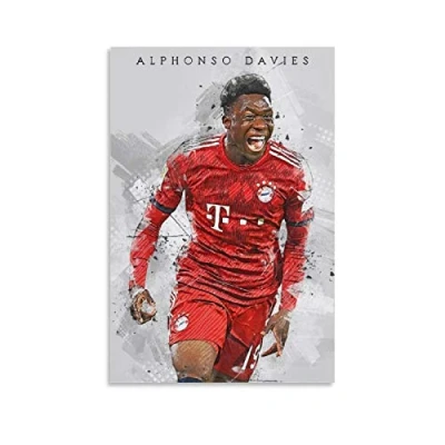 Image of Alphonso Davies Poster Decorative Painting Canvas Wall Art Living Room Posters Bedroom 12x18inch(30x45cm)