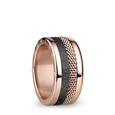 Image of BERING Women&#039;s ring in shiny rose gold Arctic Symphony Collection with stainless steel Tejo 10