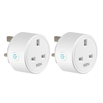 Image of HBN Smart Plug WiFi Socket Work with Alexa Echo and Google Home, Timer Plug, No Hub Required, 2.4Ghz Only (13A/3120W,2 Pack)