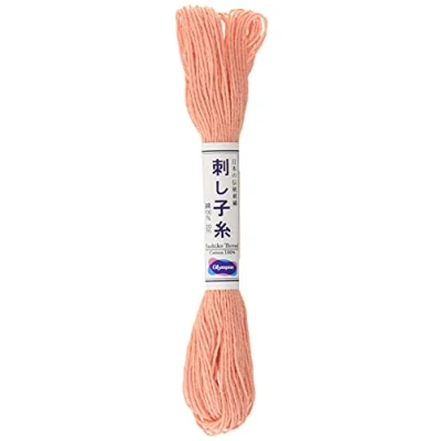 Image of Olympus Sashiko Thread Colour 25 Salmon 20m Skein Japanese Embroidery &amp; Quilting