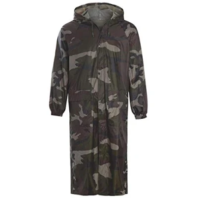Image of G5 APPAREL Adults Long Camouflage &amp; Plain Waterproof Raincoat (S, Camouflage)