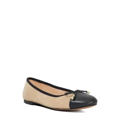 Image of Dune Ladies Highest Toe Cap Ballet Pump Size UK 6 Flat Heel Suede Pumps